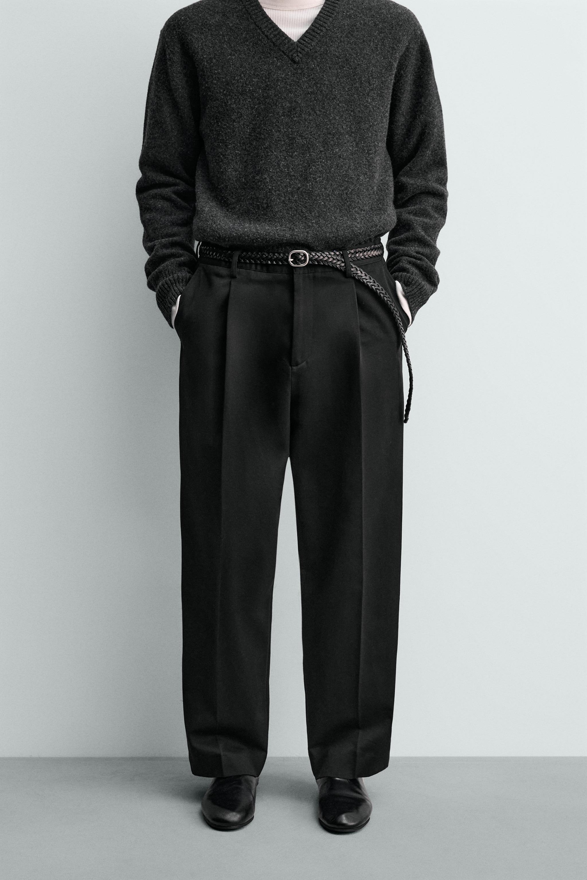 RELAXED FIT PLEATED PANTS AARON LEVINE X ZARA